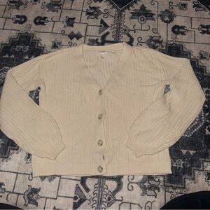 Cat & Jack Women's Beige Button-Up Cardigan